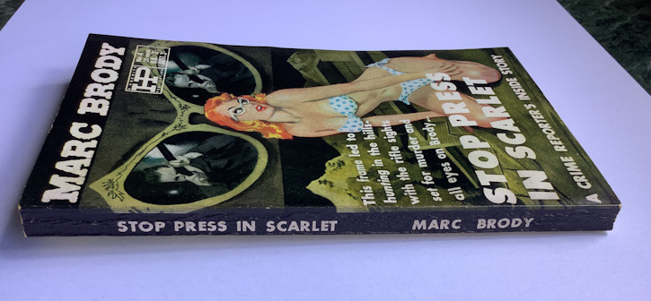 STOP PRESS IN SCARLET Australian Pulp Fiction Crime book 1st edition 1958